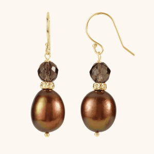 Gold Pearl Earrings