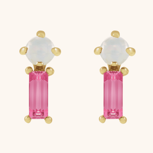 Moonstone Earrings pink