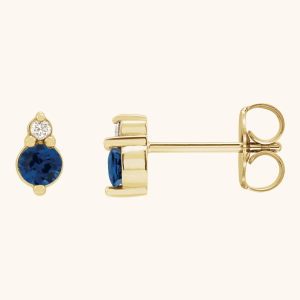 14K Earrings Natural Sapphires