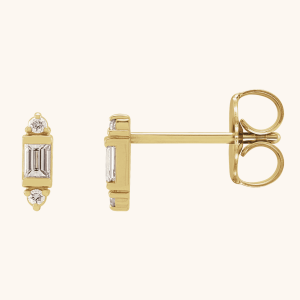 Yellow Gold Diamond Earrings