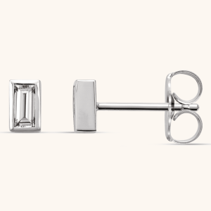 white Lab-Grown Diamond Earrings