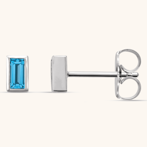 blue Lab-Grown Diamond Earrings