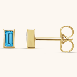 blue Lab-Grown Diamond Earrings