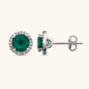 Diamond Earrings green