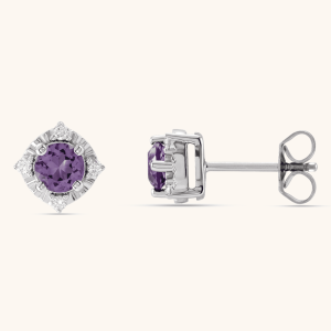 Diamond Halo Earrings