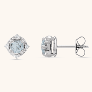 Diamond Halo Earrings