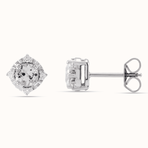 Diamond Halo Earrings
