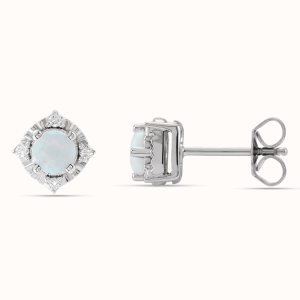 Diamond Halo Earrings