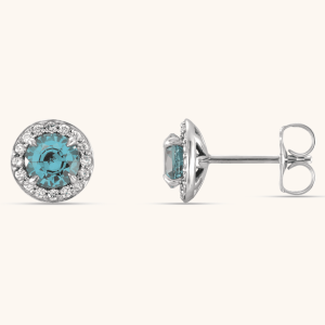 Natural Diamond Earrings blue