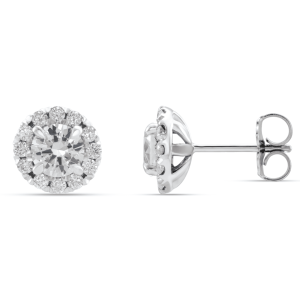 Diamond Stud Earrings white