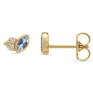 Gold Hoop Earrings blue