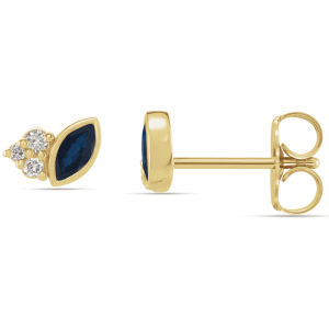 Gold Hoop Earrings blue