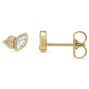 Gold Hoop Earrings white