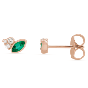 Gold Hoop Earrings green
