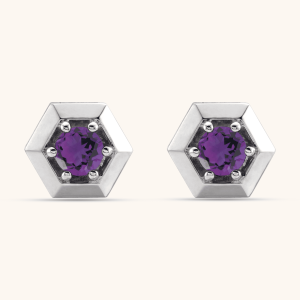 Geometric Earrings purples